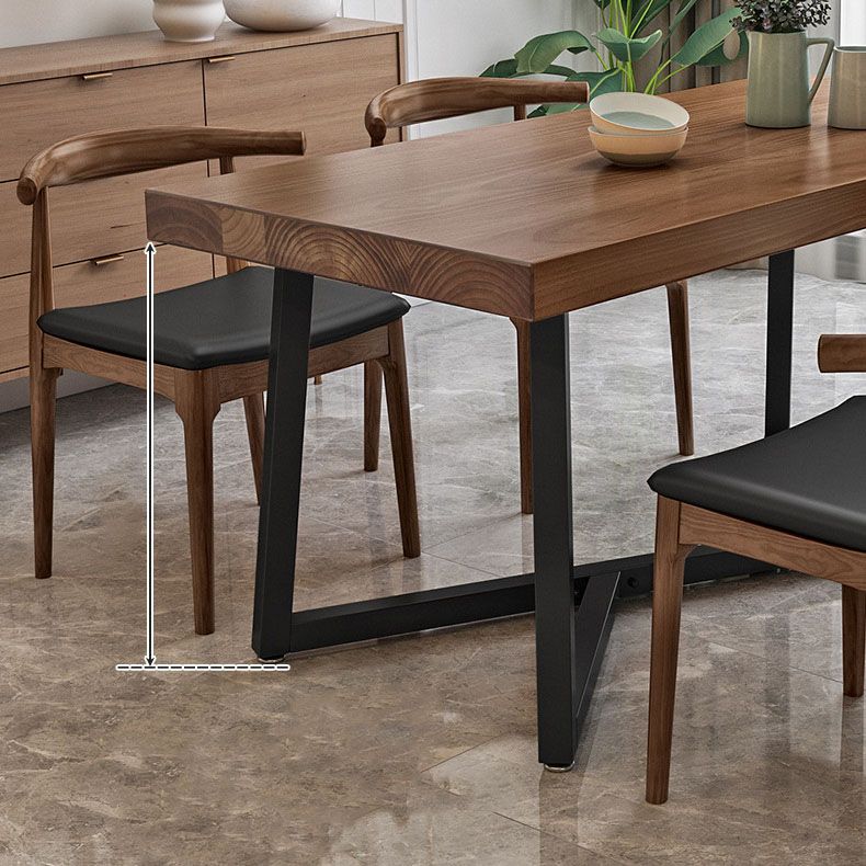 Industrial Brown Dining Table Set 1/5 Pieces Solid Wood Dinette Set for Home