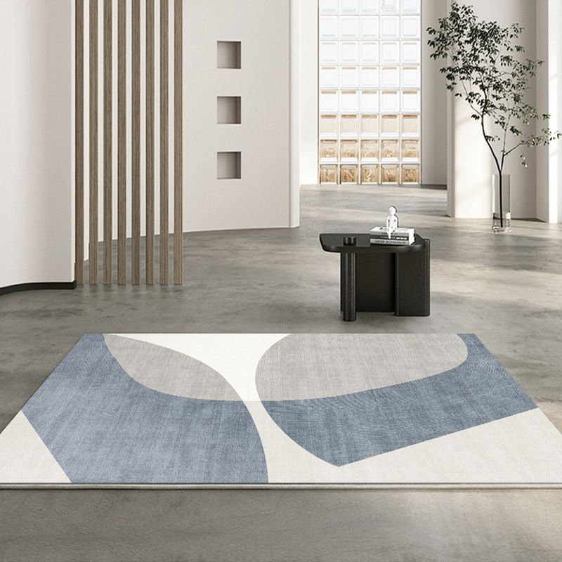 Modern Striped Rug Polyester Beige Rug Washable Rug for Home Decor