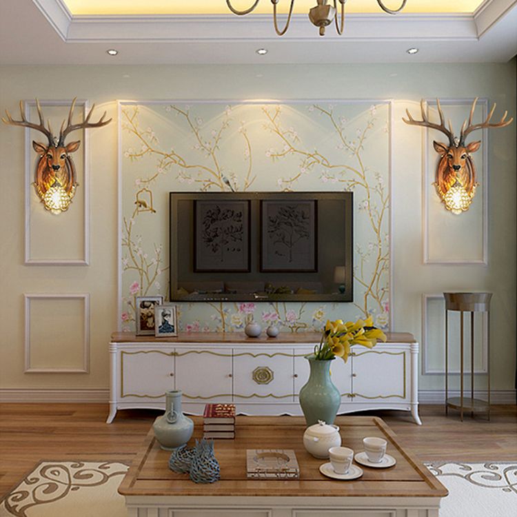 Simplicity Wall Wall Monted Orghiture Montate Accoglienza da parete Deer Apparecchiatura con tonalità di cristallo