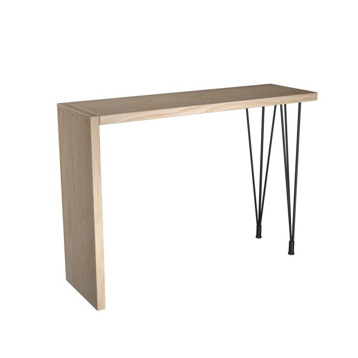 Industrial Rectangular Pub Table Set 1/5 Pieces Wooden Counter Table with Backless Stools