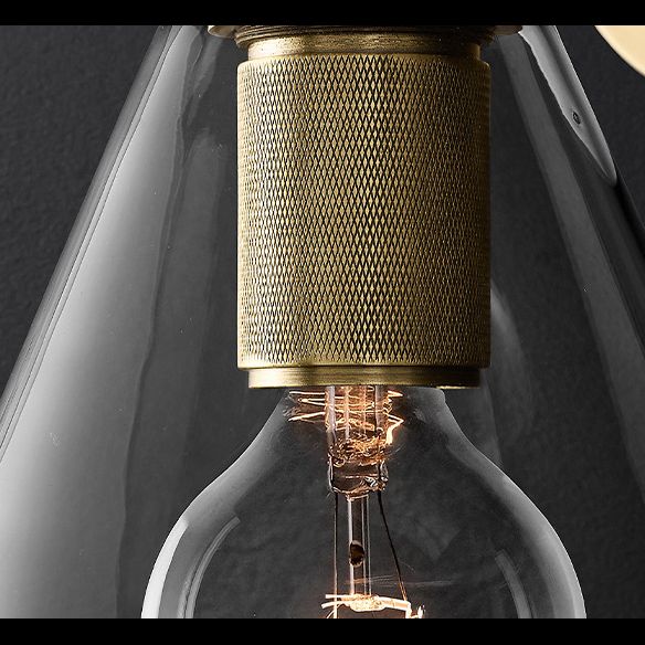 Retro Minimalist Style Cone Sconce Light Fixture  Glass Sconces for Bedroom