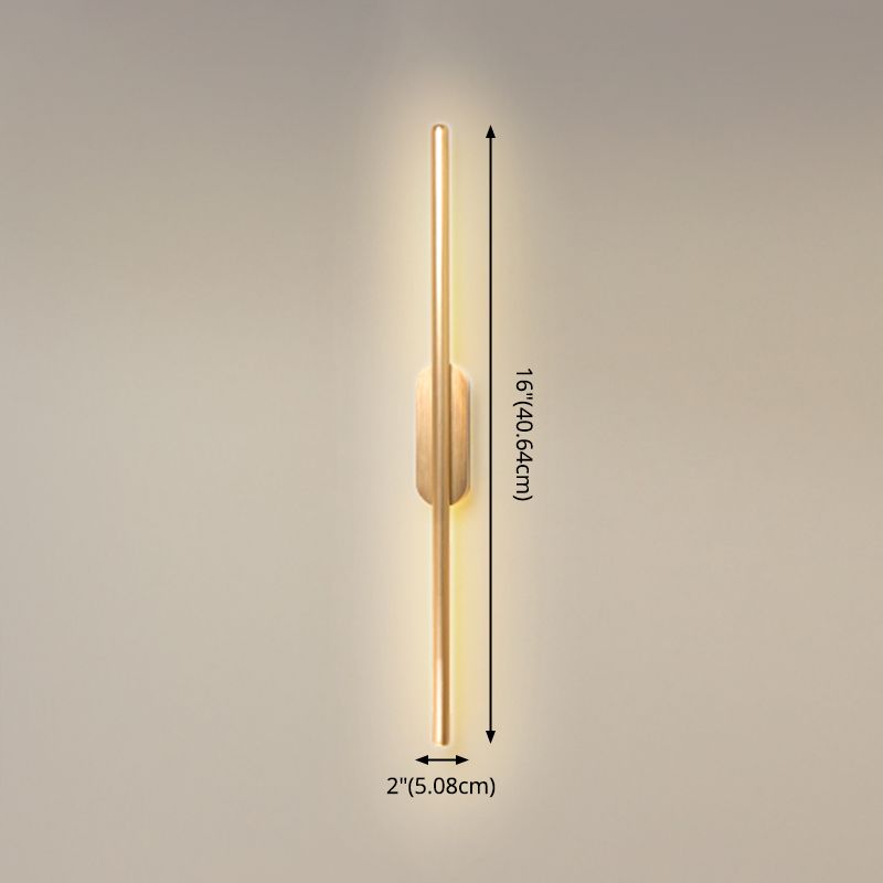 Luci di applione lineare moderna Metal Apparecchiatura da parete a 1 luce per bagno
