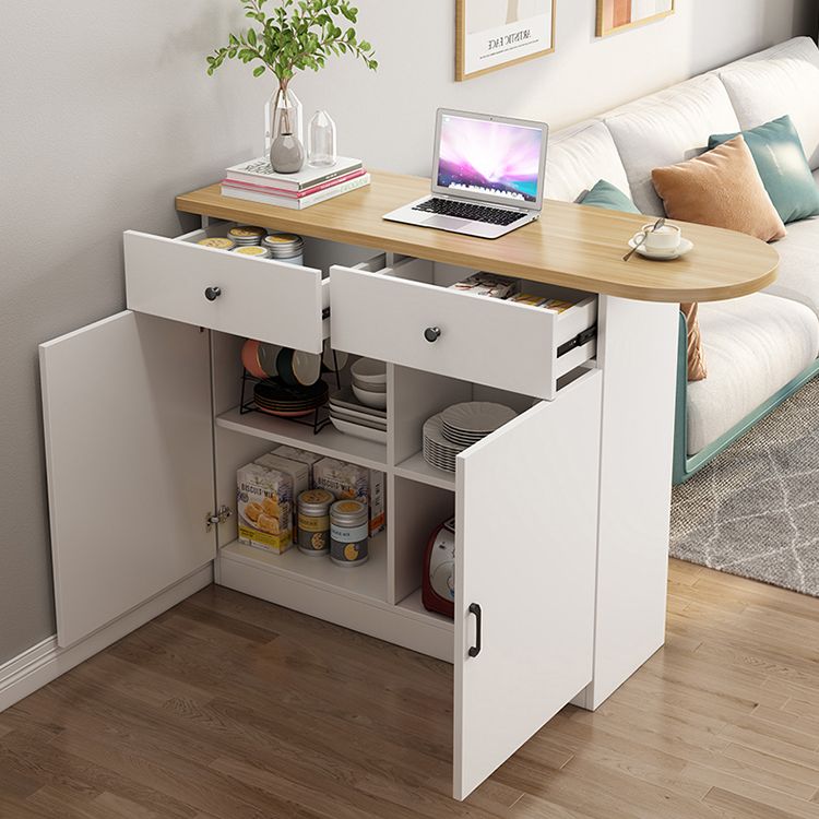 Specialty Contemporary Pub Table with Pedestal Manufactured Wood Bar Table