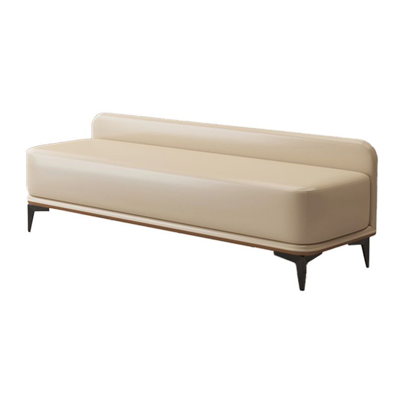 Modern Cushioned Seating Bench Backrest Entryway and Bedroom Bench