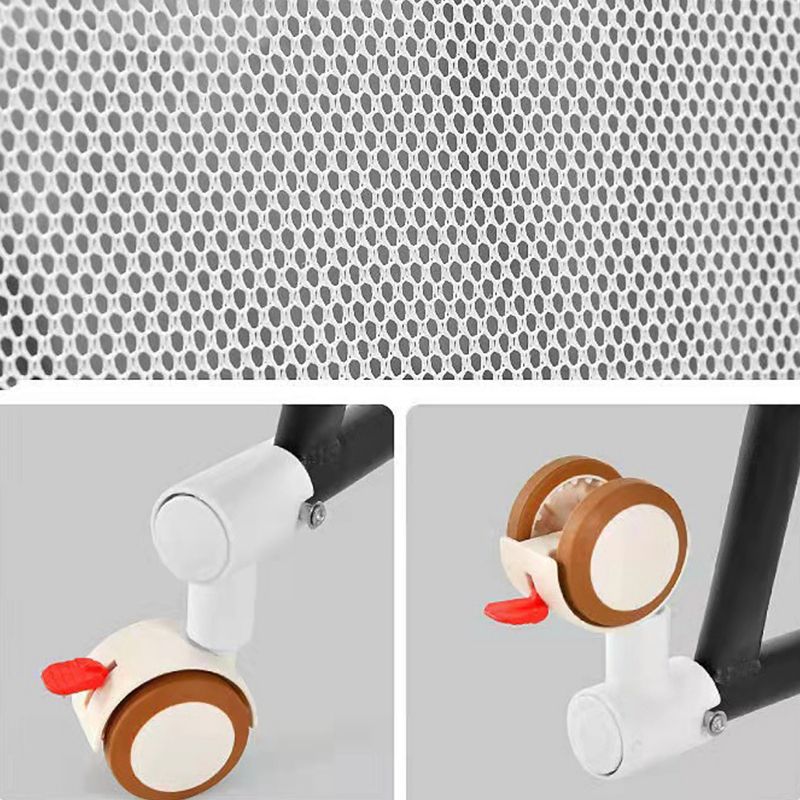 Gliding Crib Cradle Square Metal Cradle with Canopy for Newborn