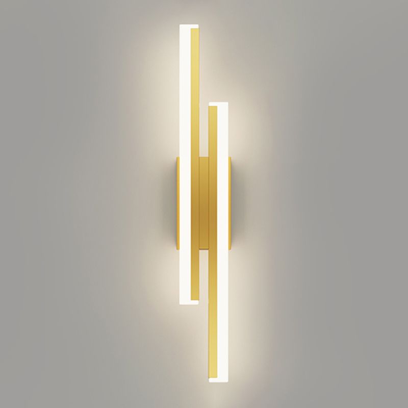Nordic Style Iron Wall Light Strip Shape Wall Lamp with Acrylic Shade for Bedroom