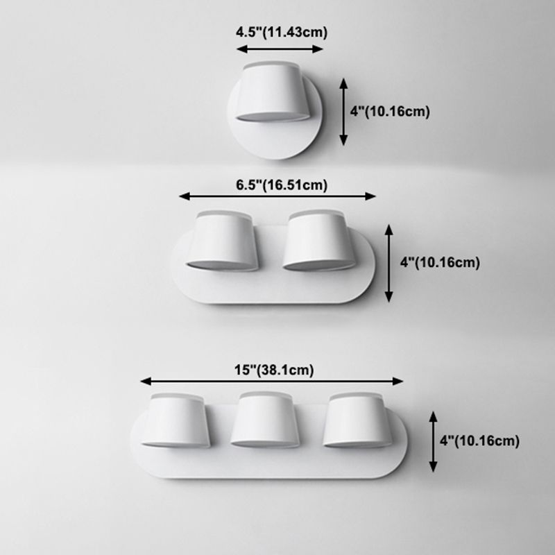 LED Flush Mount Wall Sconce with Acrylic Shade Modern Sconce Light for Living Room