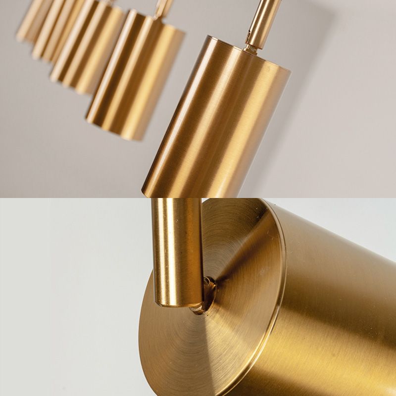 5-Lights Cylindrical Island Light Nordic Style Angle Adjustable Spotlight Dining Room Lighting Fixture