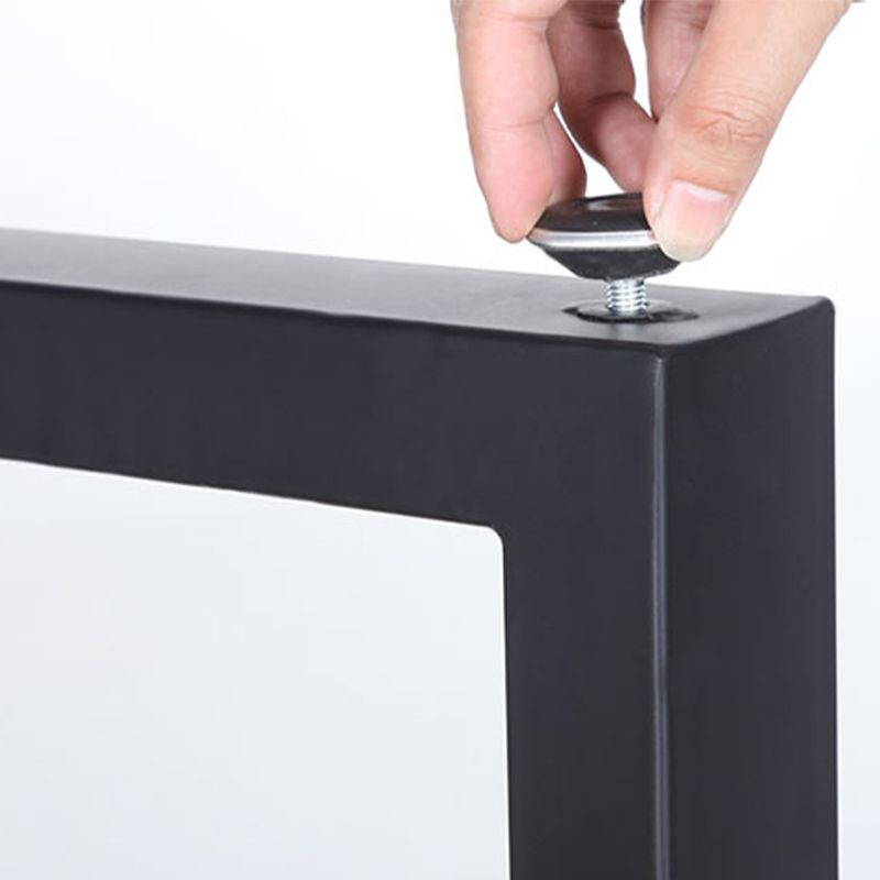 Modern Rectangle Pine Wood Bar Table Iron Legs for Dining Room