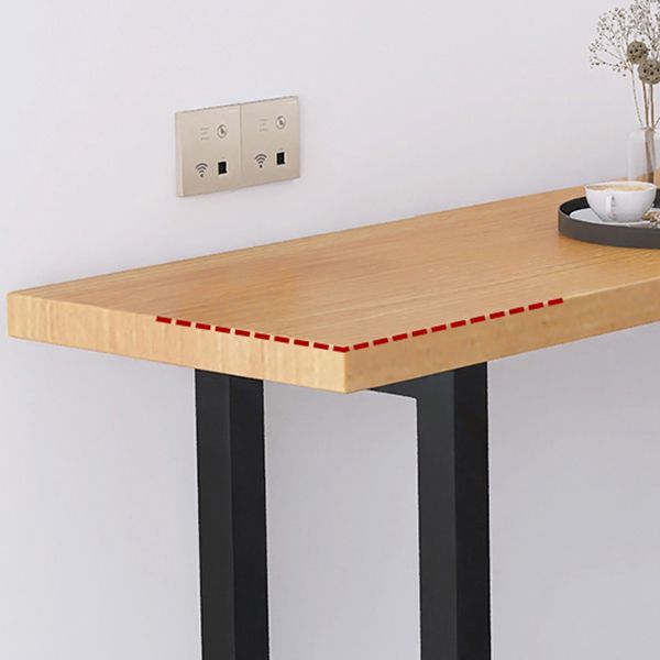 Contemporary Solid Wood Trestle Base Bar Table for Kitchen Dining Room