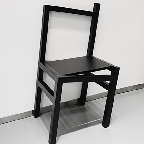 Black Wood Kitchen Dining Side Chair Open Back Dining Side Chair
