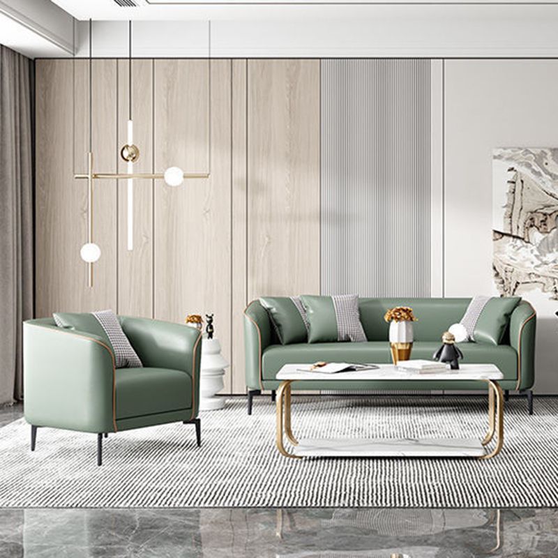 25.98" Wide Tuxedo Arm Sofa Stain Resistant Standard Sofa with 2 Pillow