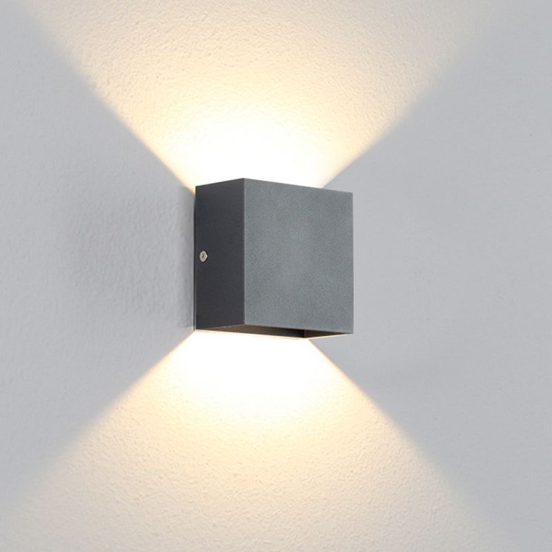 Nordic Minimalism Square Led Wall Light Frosted Aluminiumlegierung Mini -Wandlampe für Schlafzimmer