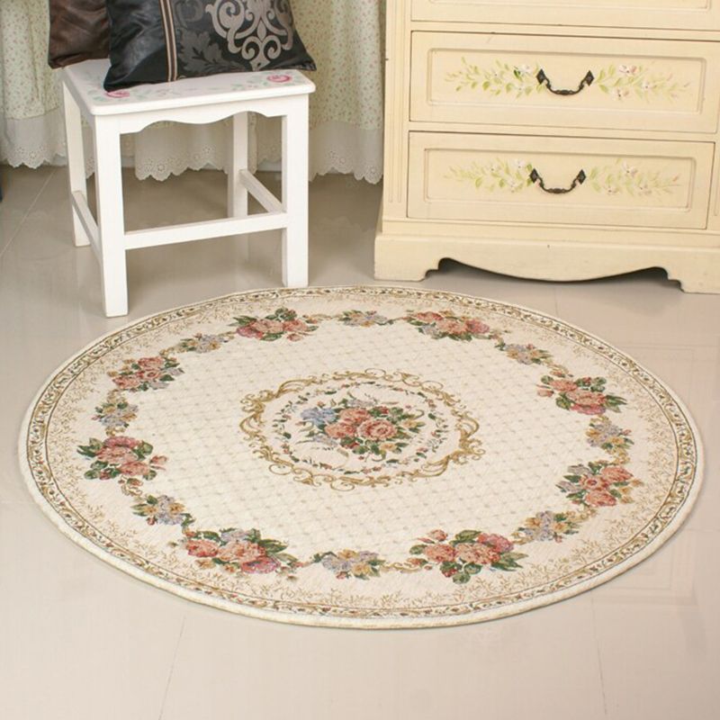 Fancy mutli kleur oud tapijt synthetisch bloemen bedrukt binnen tapijt antislip achteraan kleurbestendig tapijt voor slaapkamer