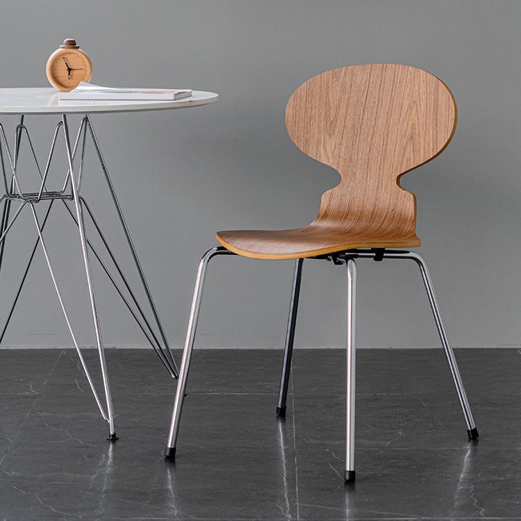 Chaises de salle à manger avec pieds en métal de Style industriel, chaises sans bras à dossier solide pour la maison