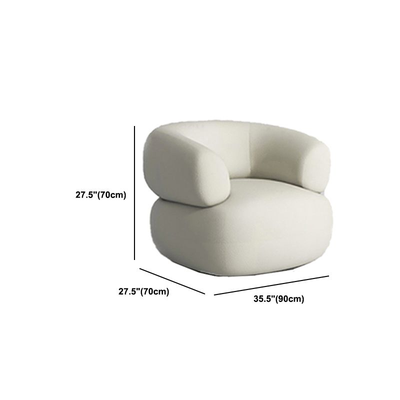 Contemporary Curved Sofa Sloped Arm Sofa with Tight Back for Living Room