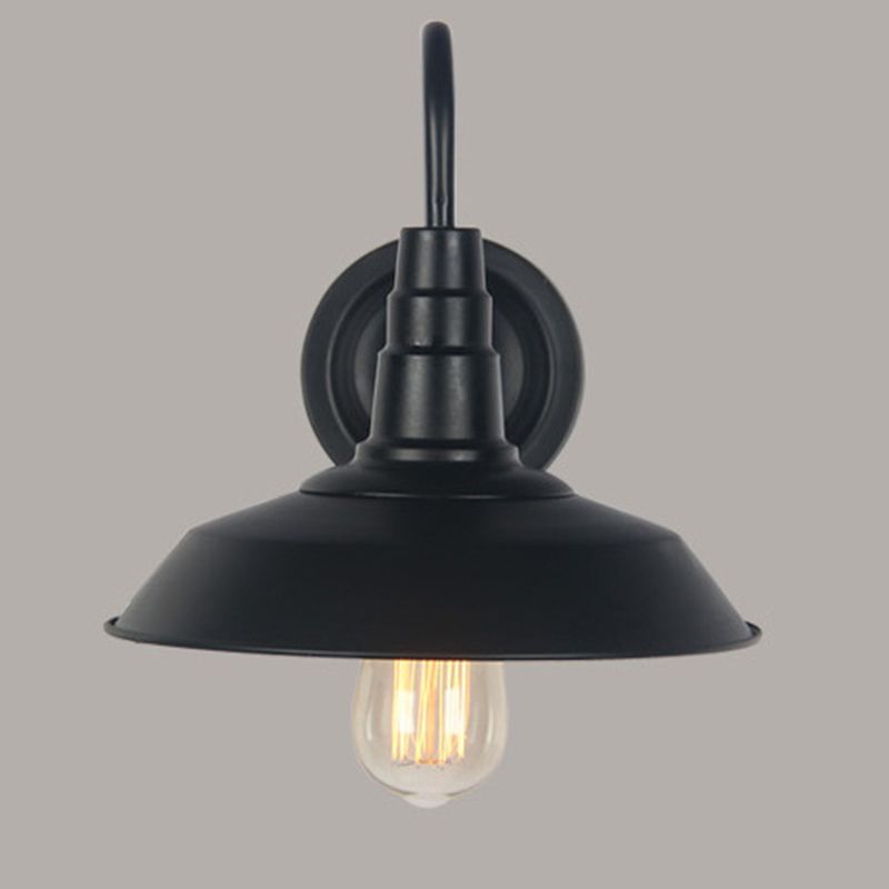 Warehouse Shade Metal Wall Light Fixture American Industrial Style 1 Light Sconces