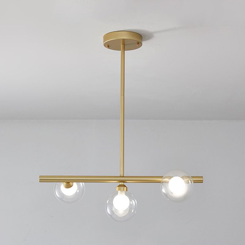 Glass Linear Island Lighting Simplicity Pendant Light Fixture for Dining Room