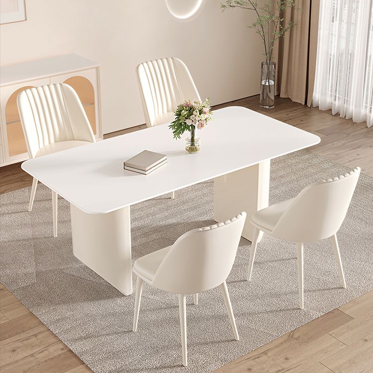 Modern 1/5/6/7 Pieces Furniture Sintered Stone Dining Set in White
