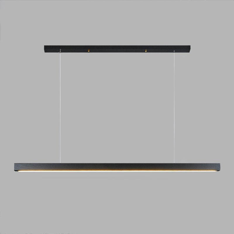 Linear Shape Pendant Light Contemporary Style Wood 1 Light Pendant Lighting Fixture