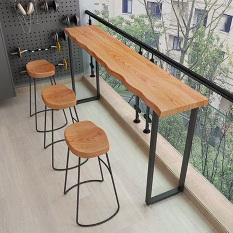 1/3/4 Pieces Bar Stool and Table Set Solid Wood Counter Set for Home
