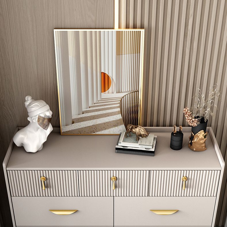 Simple Engineered Wood Sideboard Modern Buffet with Drawer for Dining Room