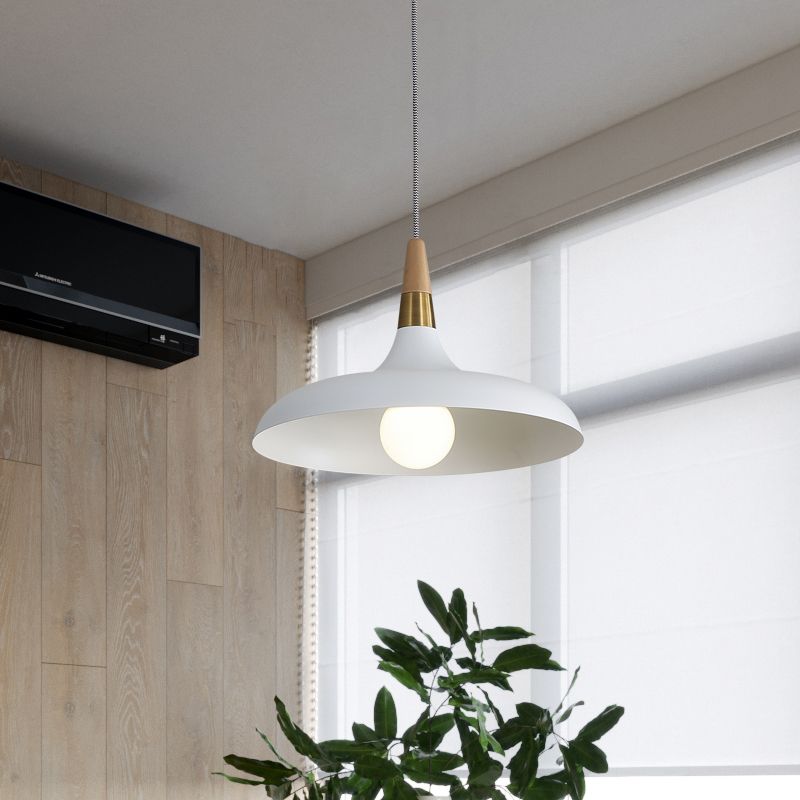 Metal Hanging Lights Modern Macaron Style 1 Light Hanging Mount Fixture for Living Room