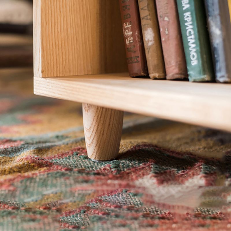 Modern Style Open Back Bookshelf Solid Wood Bookcase for Office