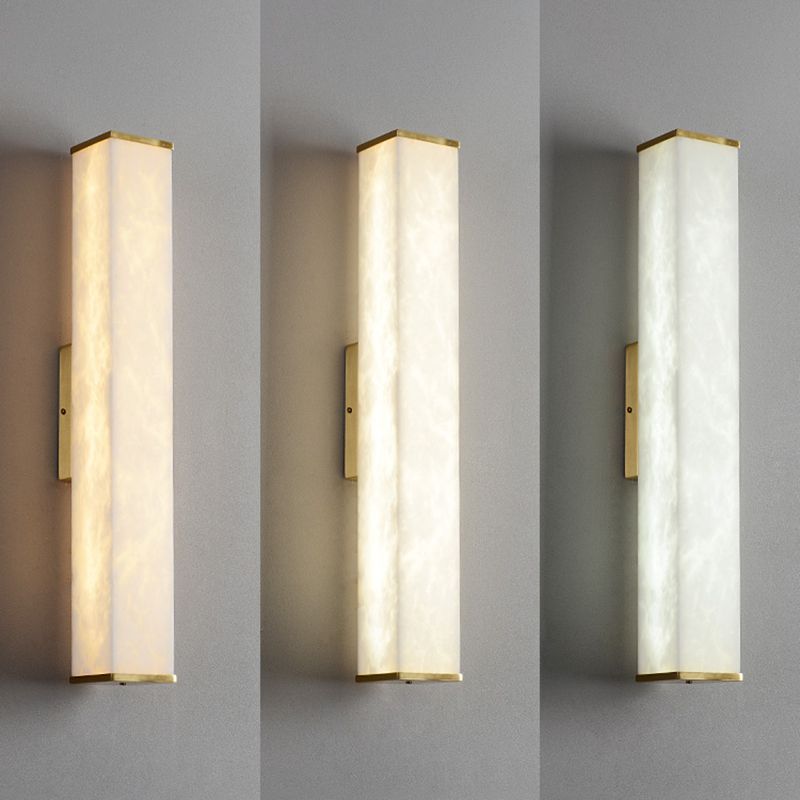 Contemporary Style Copper Wall Light Geometric Shape Wall Lamp for Living Room