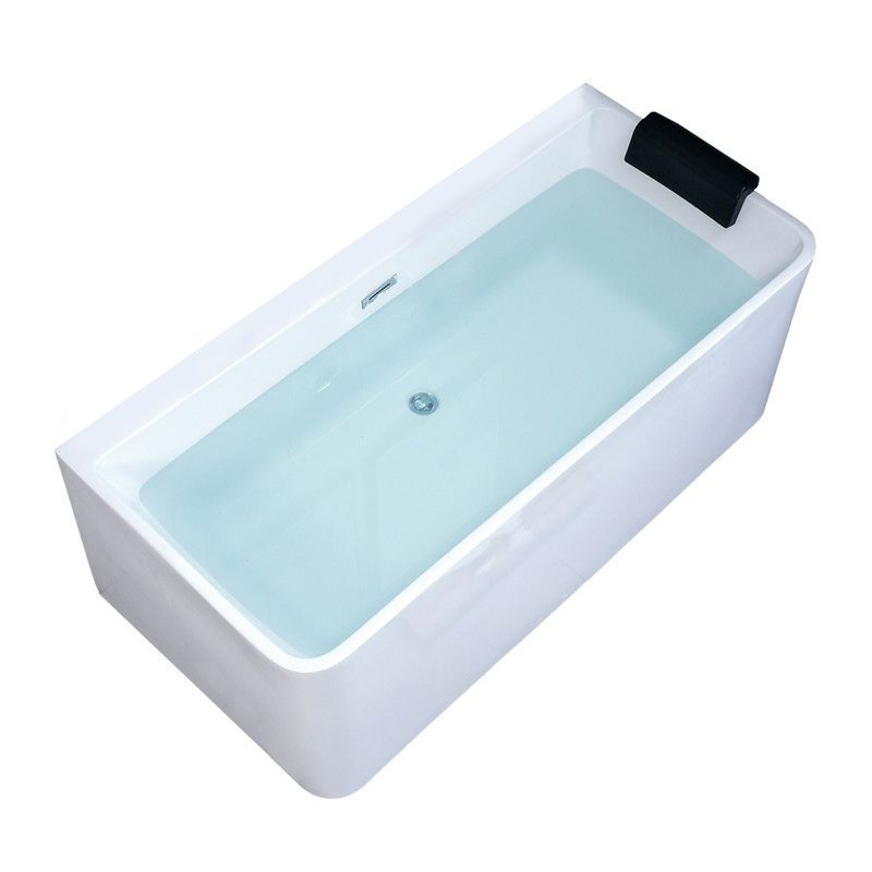 Modern Antique Finish Soaking Bathtub Rectangular Back to Wall Tub