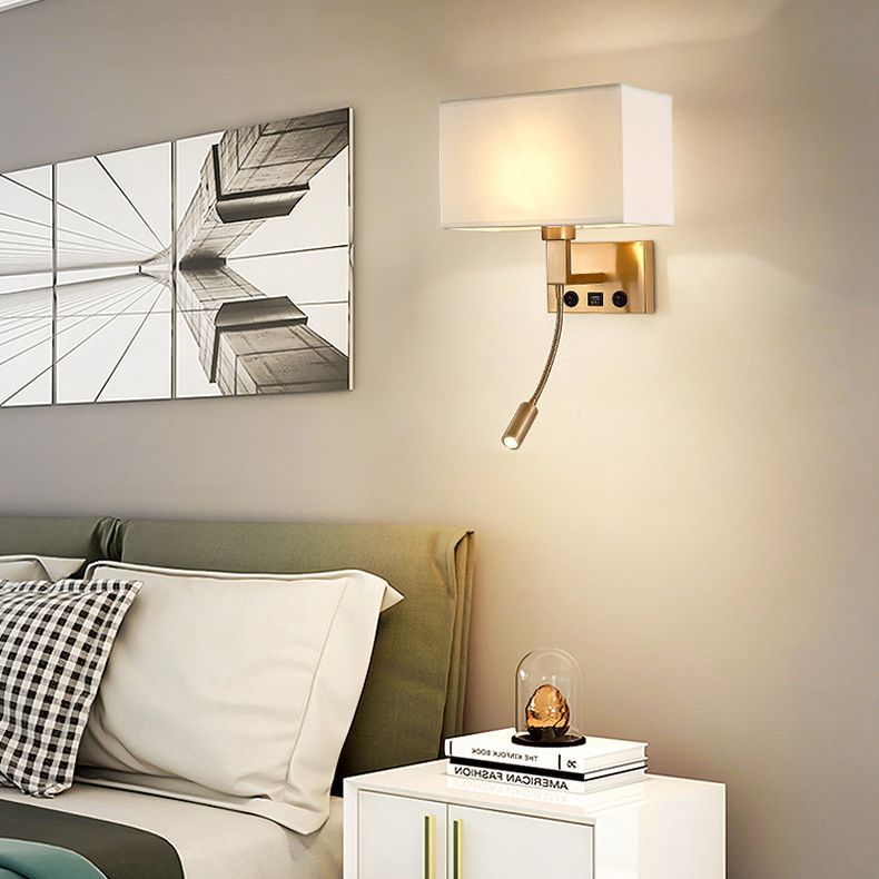 Lámpara de lectura LED de 20.5 pulgadas de altura Lámpara de lectura ajustable Lámpara de pared nórdica en latón