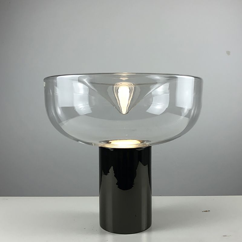 Bowl Night Table Lamps Modern Style Glass 1 Light Table Lamp for Living Room