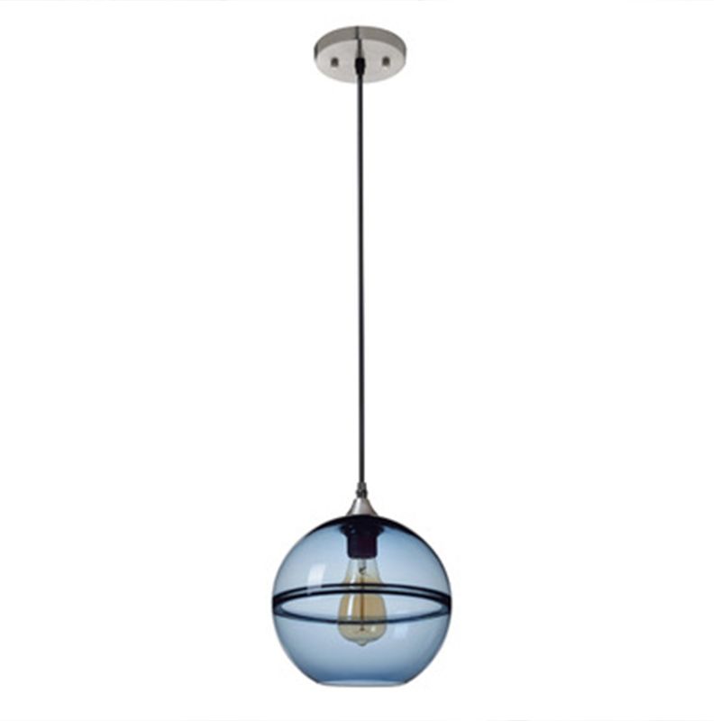 Moderne Design Globe Glass Anhänger Beleuchtung mit einer einzelnen Edison -Glühbirne