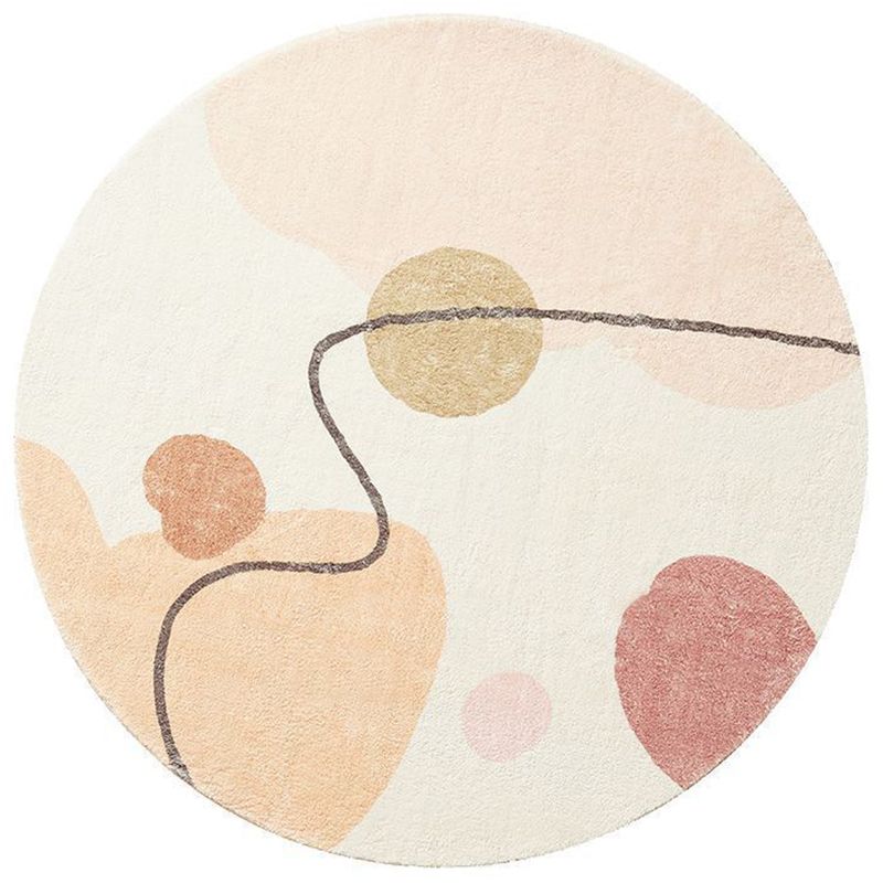 Bold Washable Indoor Carpet Contrast Panel Area Rug Polyster Non-Slip Backing Carpet for Living Room