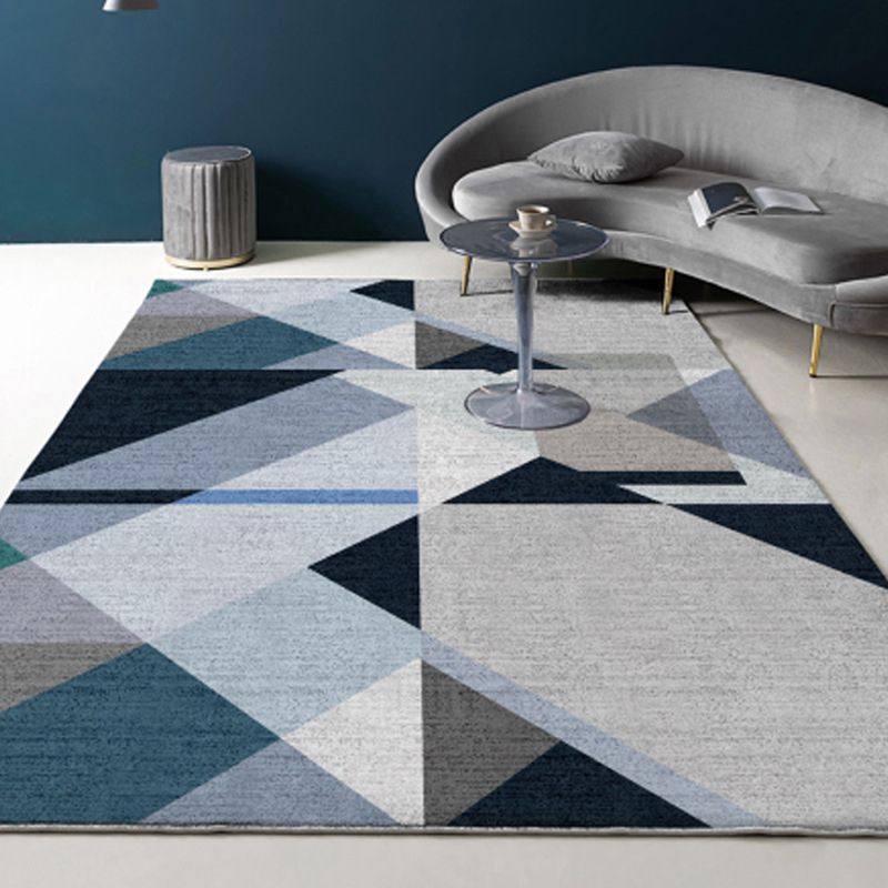Creative Multi-Color Trendy Rug Contemporary Graphic Design Carpet Polyester Friendly Washable Rug for Living Room