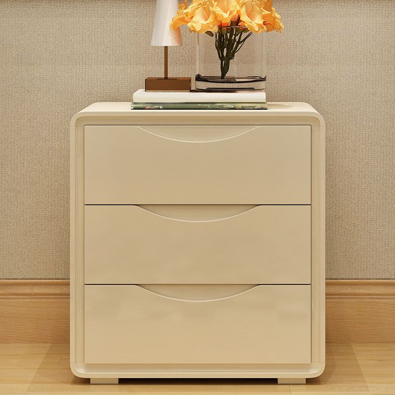 16" W White Wooden Storage Chest Modern Storage Chest Dresser with Drawers
