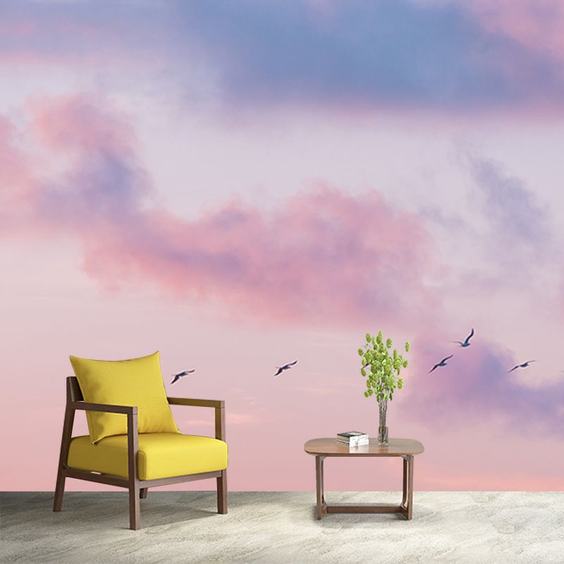 Simple Blue Sky Guest Room Home Decor Wall Mural Wallpaper, Moisture Resistant