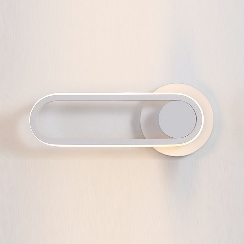 Oval Metal Wall Sconce Modern Style 1- Light Wall Mount Lighting
