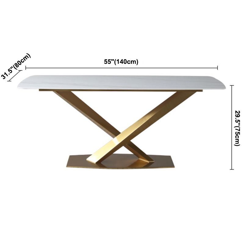Mesa de comedor rectangular Mesa de piedra tradicional de lujo para la sala de lujo para el hogar
