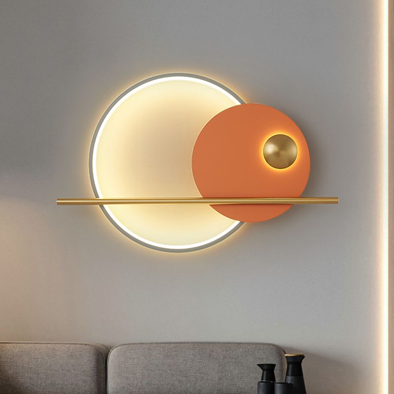 Geometrische Wandmontageleuchte moderne 1-Licht-Wandlampe mit Acrylschatten