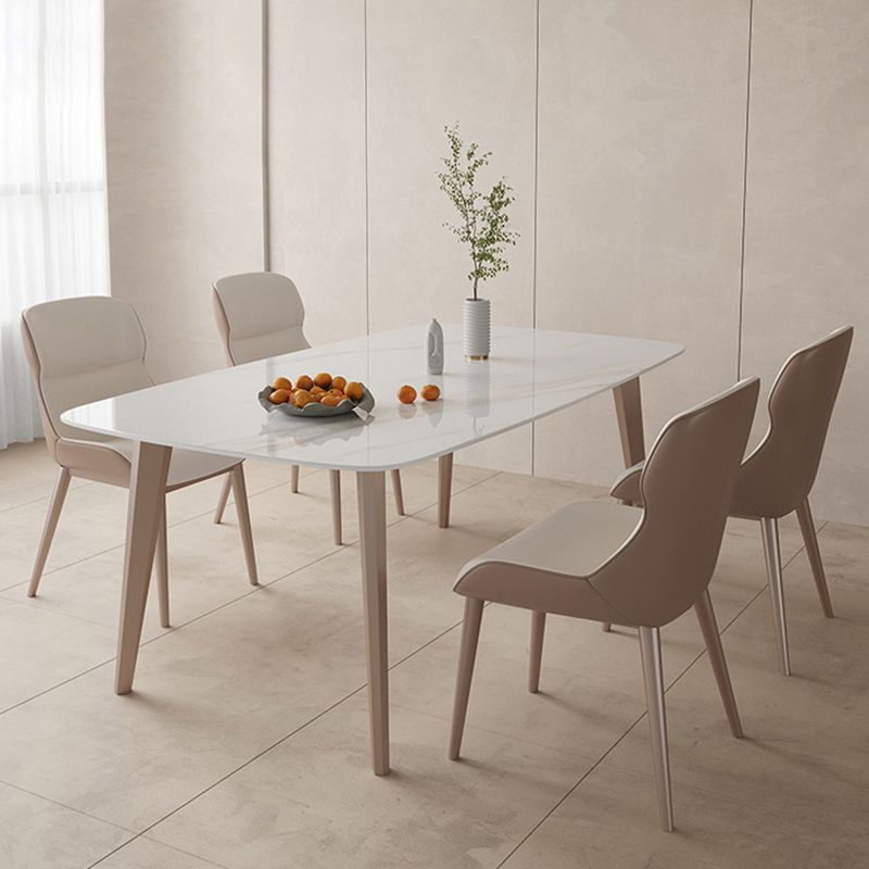 Modern 1/2/5 Pieces Dining Set Rectangle Stone Kitchen Dining Table