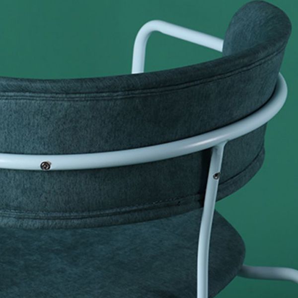 Chaises de salle à manger contemporaines en métal, fauteuil latéral à dossier ouvert pour usage domestique