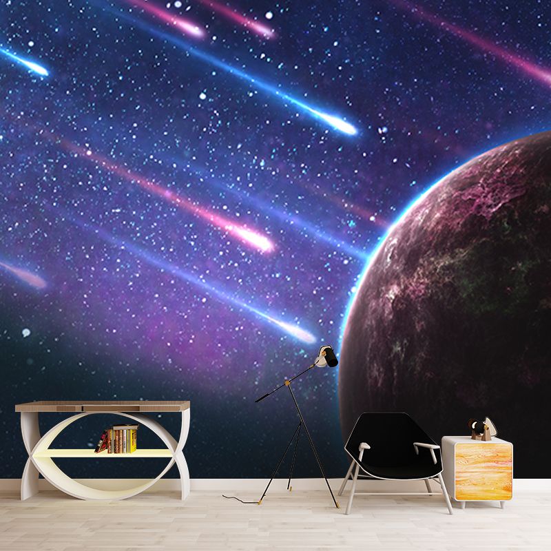 Galaxy Photography Mildew Resistant Wallpaper Environmental Sleeping Room Wall Mural