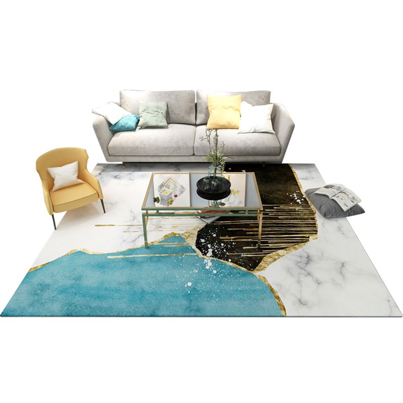 Multi-Colored Western Rug Polyster Colorblock Area Rug Non-Slip Backing Machine Washable Carpet for Parlor