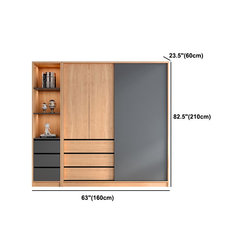 Engineered Wood Wardrobe Cabinet With Drawer Modern Wardrobe Armoire