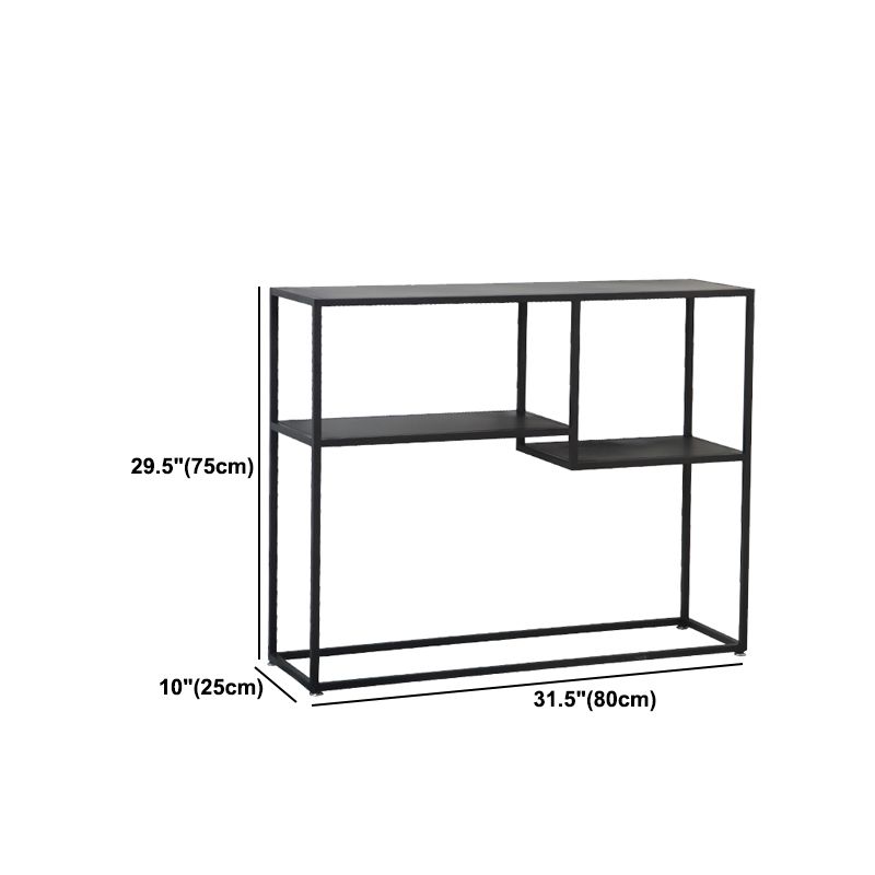 Metal Standard Bookcase Contemporary Style Open Back Bookshelf for Home Office