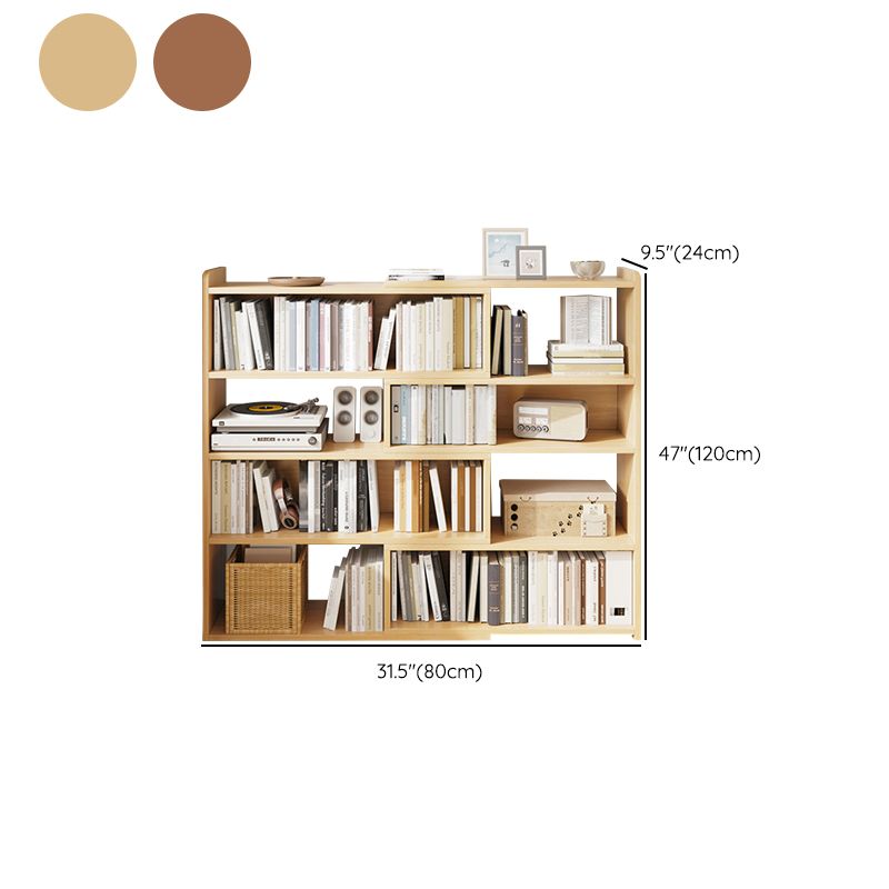 Engineered Wood Modern Bookcase Standard Open Back Bookshelf