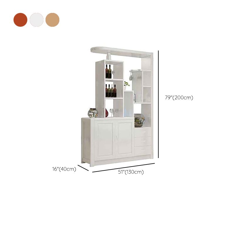 Solid Wood Modern 3-drawer Accent Cabinet with Doors and Shelves