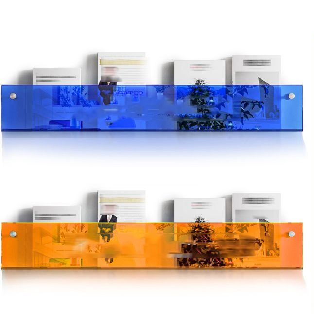 Scandinavian Horizontal Wall Unit Bookshelf Acrylic Bookcase for Home