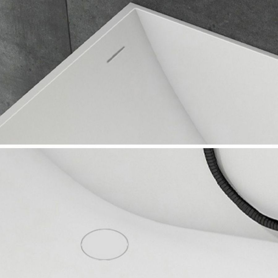 Soaking Rectangular Bathtub Antique Finish Back to Wall Bath Tub